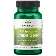 Swanson Grape Seed Capsules, 380 mg, 100 Count
