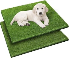 2 Pack 26x30 Dog Grass Pee Pads, Reusable Artificial Grass Turf Rug for Puppy &