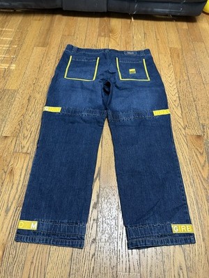 Vtg Marithe Francois Girbaud Mens Sz 42 Blue Denim Cargo Shuttle Tape Y2K Jeans