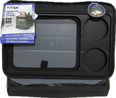 Titan 40-can Collapsible Cooler/ Gray Item 1740589 With Two Drink Holder