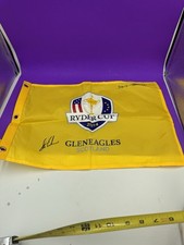 Stewart Cink SIGNED 2014 GLENEAGLES RYDER CUP GOLF PIN FLAG TEAM USA