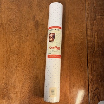 Vintage Con-Tact Brand Rosebud Shelf Liner Sealed Unopened Roll 18  x 75 