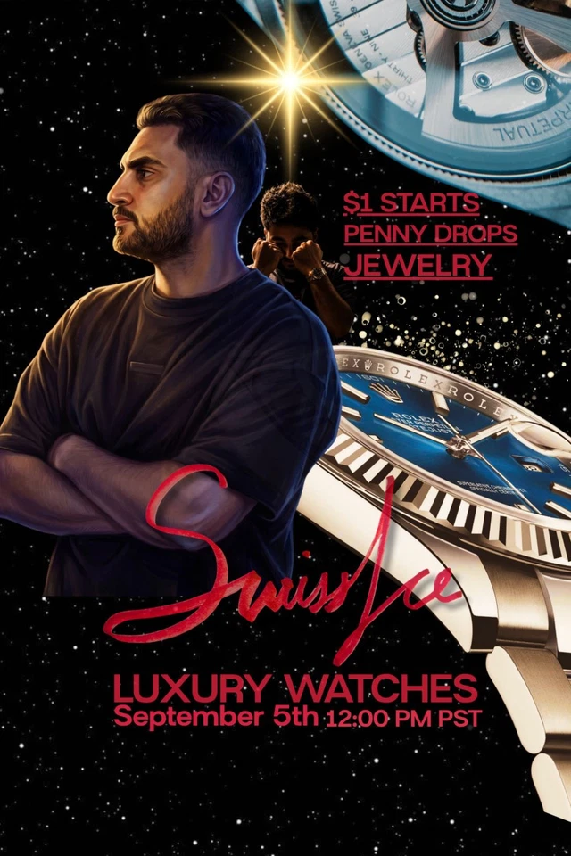 Join Now‼️ 💸 $1 LIVE WATCH AUCTION! 🔥 Rolex, Omega, Breitling NO RESERVE