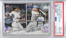 2017 Topps Now /3312 Aaron Judge Cody Bellinger #OS-66 PSA 10 GEM MT 00ab
