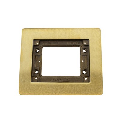 WIREMOLD WALKER LEGRAND 817B BRASS CARPET OR TILE FLANGE SINGLE GANG BOX