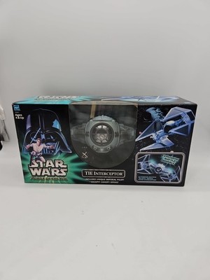 2001 Hasbro Star Wars Power of the Jedi Tie Interceptor With IMPERIAL PILOT New