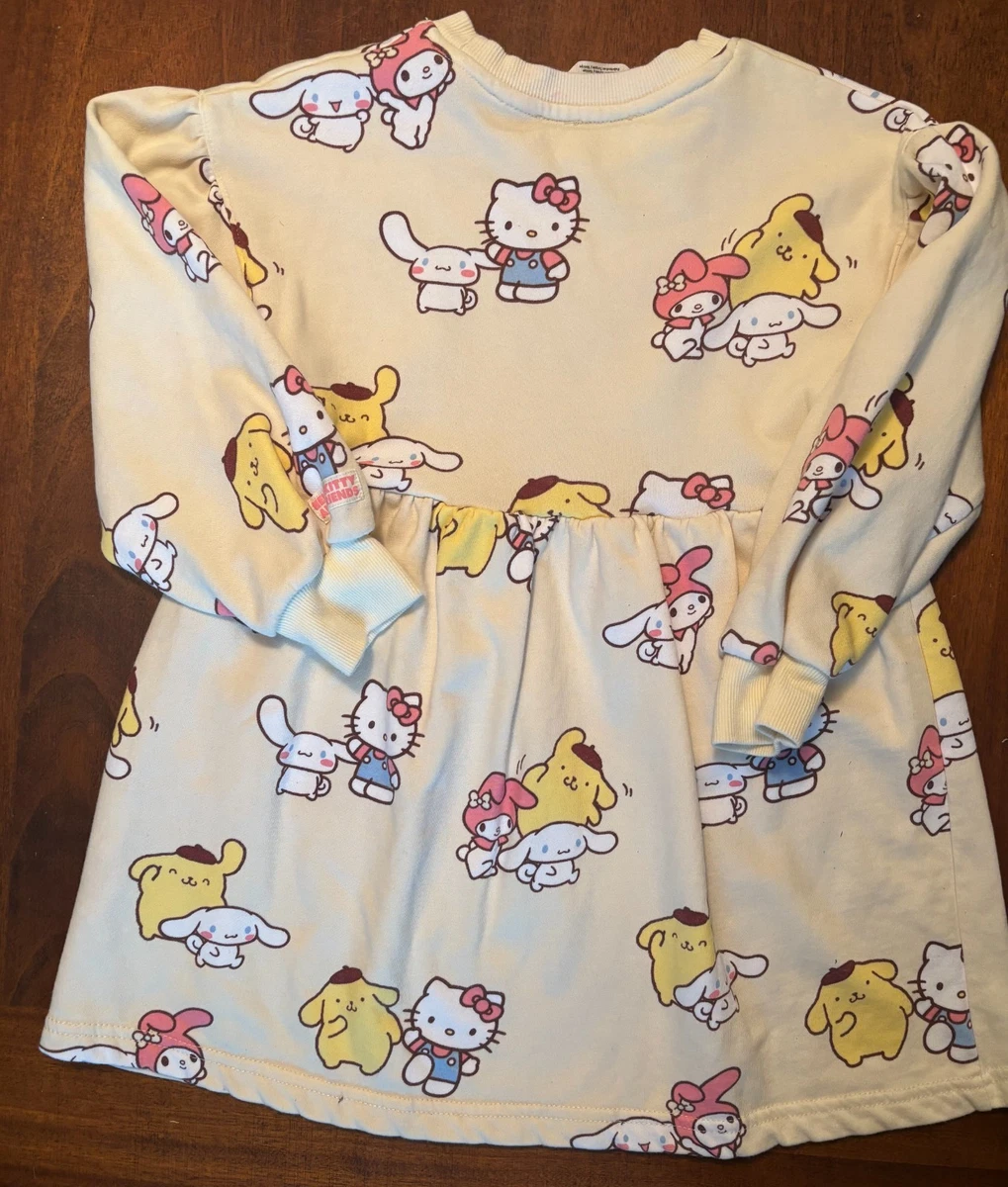 knee length dresses for ladies Hello Kitty and Friends Girls Striped Rugby Dress, Multicolor / XL+