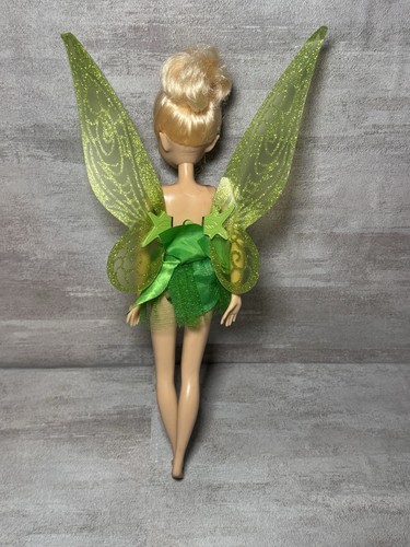 Disney Tinker Bell Classic Flutter Doll 10" Inch Green Wings - Picture 4 of 6