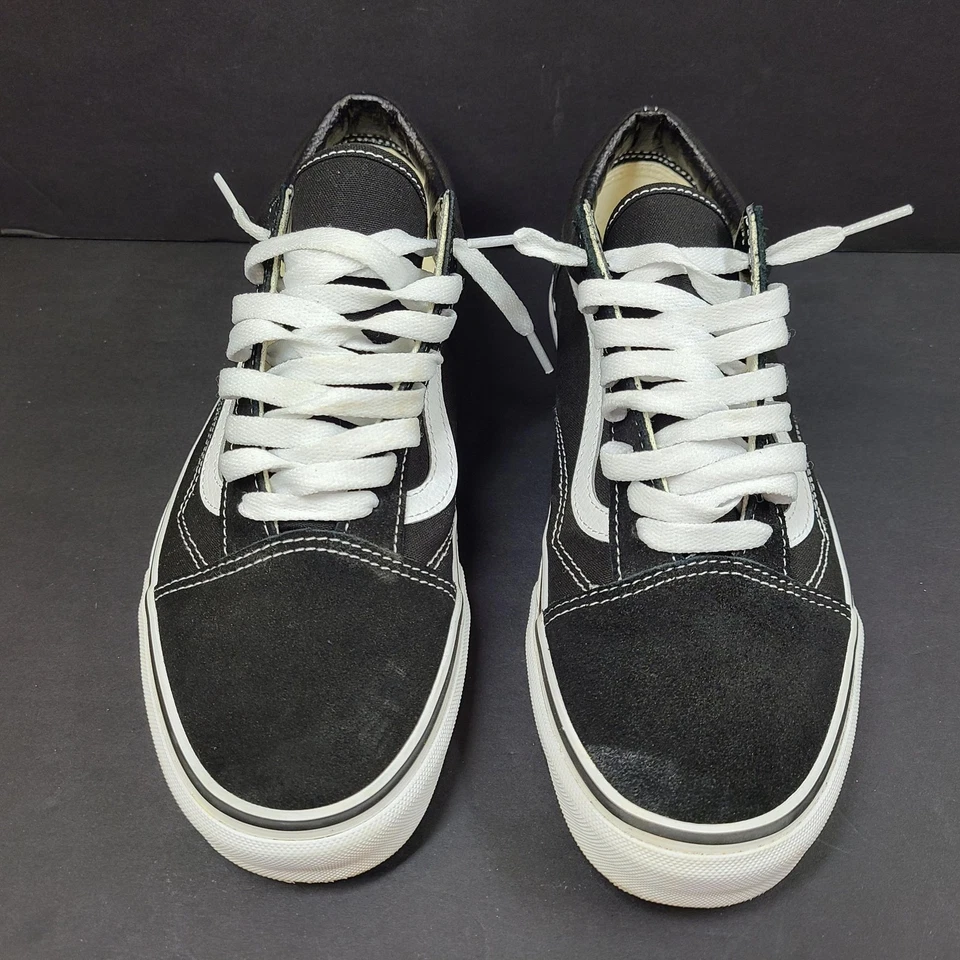 Zapato Deportivo Vans Old Skool Unisex Parte Superior Baja Con Cordones Gamuza Negro Talla M 9.5 / W 11 Foto 2 de 4