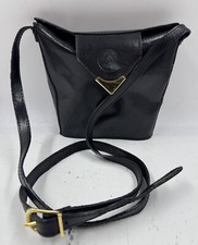 L'artigiano Borsa a mano donna in pelle nera tracolla messenger bag