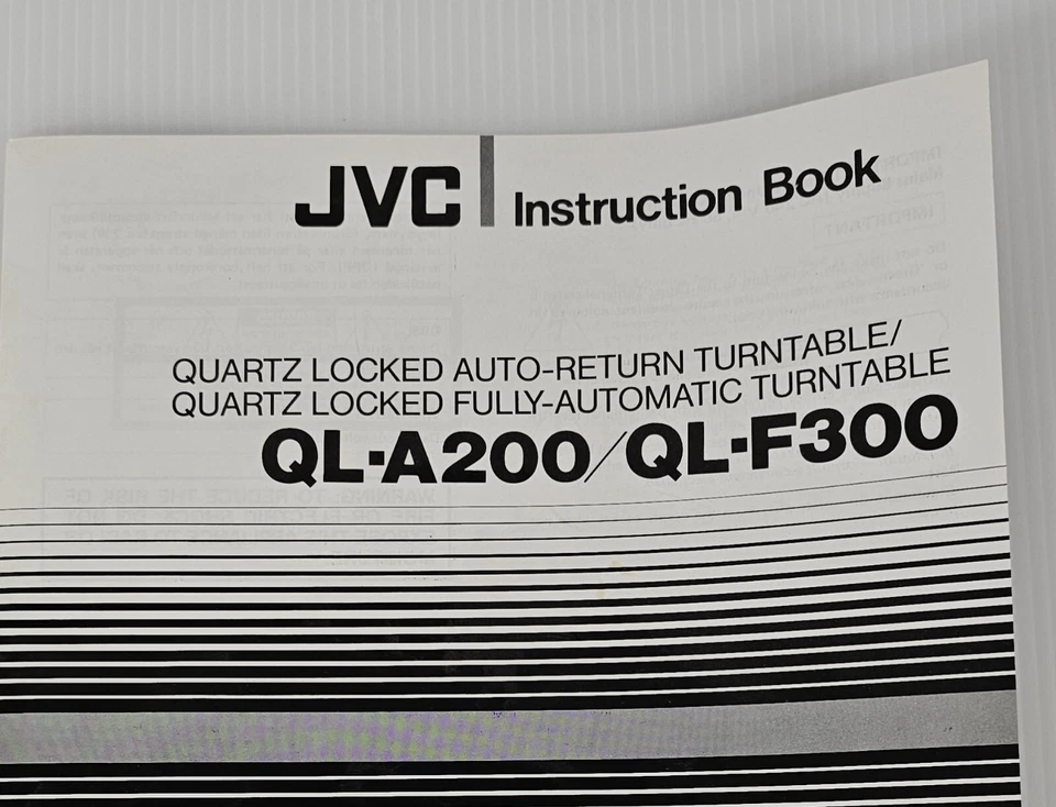 JVC QL-200, QL-F300 Manual Instruction Book, Multi Language, Genuine Original  - Image 3 of 4