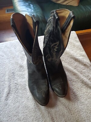 TONY LAMA MEN\'S BLACK LEATHER WESTERN BOOTS Size 11 D USA MADE Tony Lama | Shoes | Tony Lama Mens Black Leather Western  main image 4