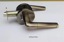 Privacy and passage modern stainless steel door lever handle, knob-ANTIQUE BRASS