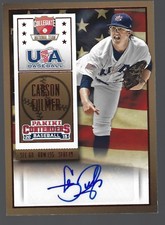 2015 Panini Contenders USA Baseball Ticket Autographs Red Foil #13 Carson Fulmer