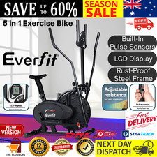 Everfit Exercise Bike 5in1 Elliptical Cross Trainer Machine Bicycle Home Fitness