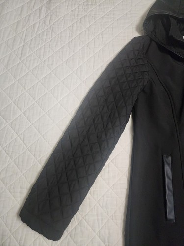 Giacca cappotto Michael Michael Kors donna con cappuccio impermeabile anorak nero medio - Foto 2 di 14