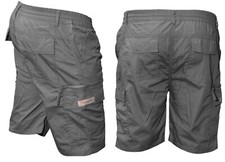 Mens Plain Elasticated Lightweight Shorts Cargo Combat Multi Pocket Cotton M-3XL