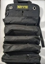 KOYYTO Premium Tool Roll up Bag Heavy Duty Organizer, Storage Black