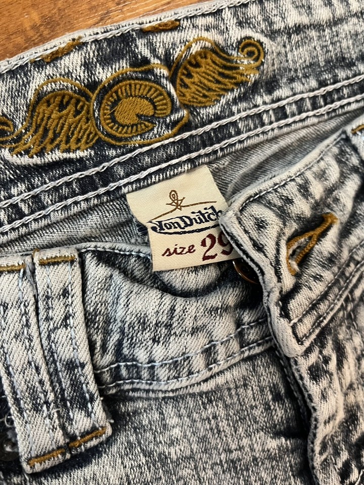 Von Dutch Acid Wash Denim Jeans Skinny Women s Size 29 eBay