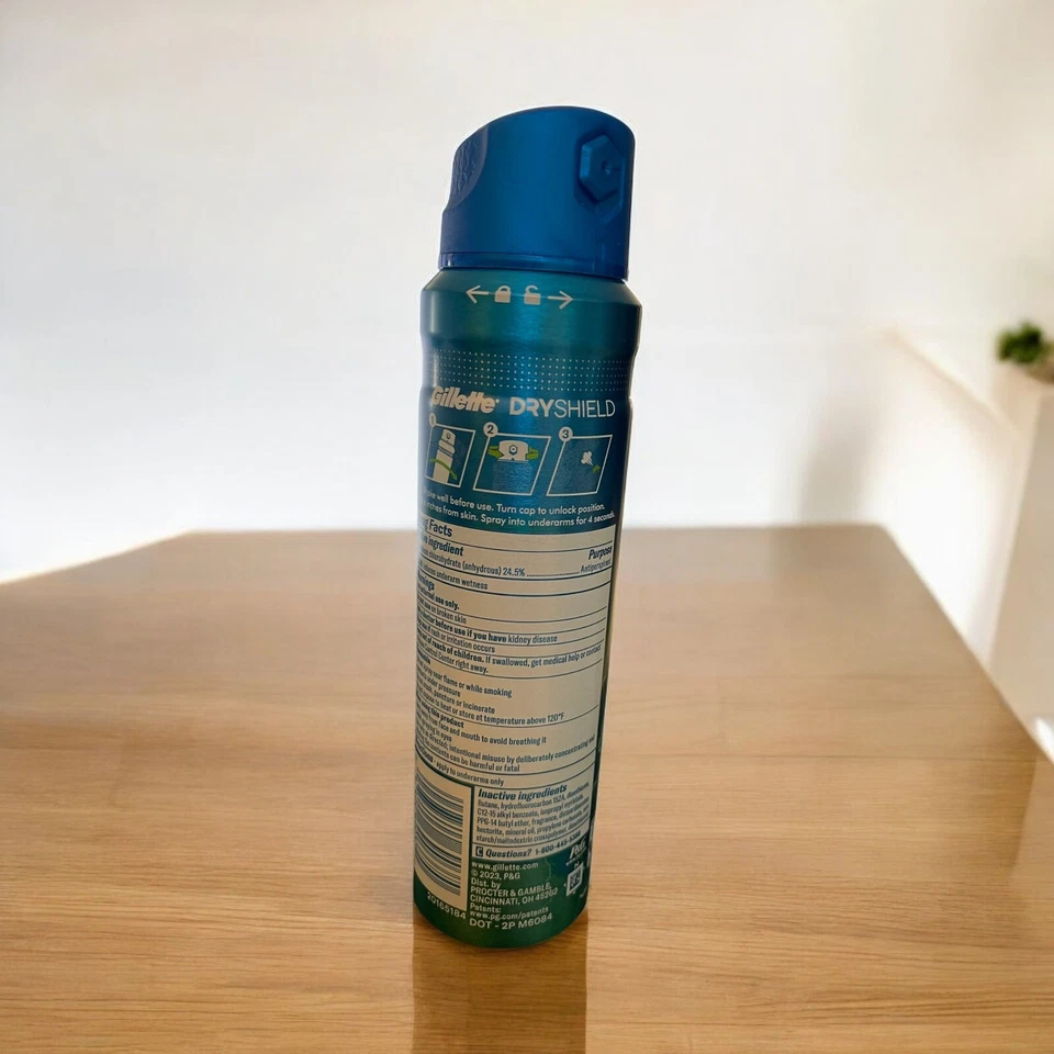 Antitranspirante en aerosol seco Gillette Dry Shield - Power Rush - 4,3 OZ - caducidad 11/2025 Foto 2 de 2