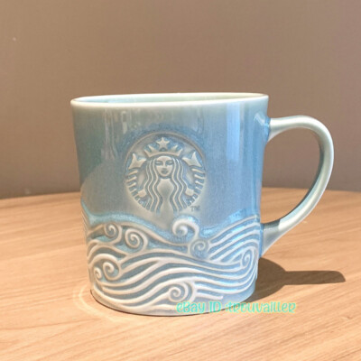 Starbucks 2021 China Autumn Mint Green Auspicious Clouds Coffee Mug Tea Cup 12oz