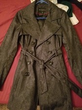 New Metaphor Women's Gray Light Trench Coat Size Small