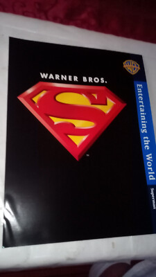 Superman Entertains Logo Promo Blatt A4 Warner Bros Fan Artikel 22x29cm, 1998