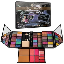 34 Colors Makeup Palette Kit Eyeshadow Lip Gloss Blush Cosmetic Gift Travel Set