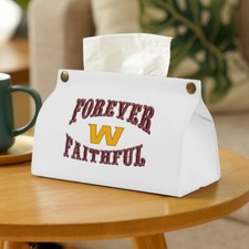 Forever Faithful Washington Redskins Fan Tissue Bag PU Material Home Decoration