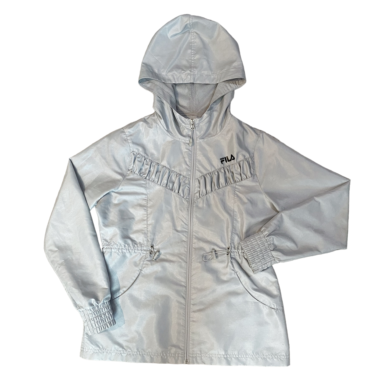 Fila argento frangivento con cerniera da donna taglia XS