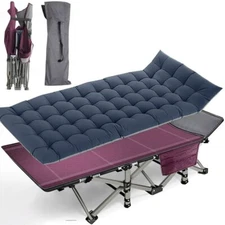 Portable Bed Camping Cot ,Folding Lounge Zero Gravity Chair Reclining Chaise Cot