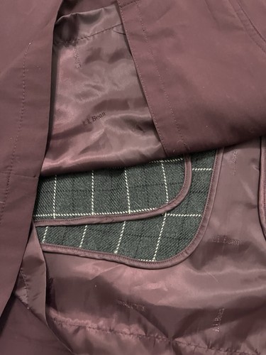 LL Bean Giacca Antipioggia Trench Cappotto Donna Taglia Reg Medium. Bordeaux 0HJ60 - Foto 4 di 8