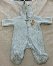 CARTERS BOYS SHERPA FLEECE LIGHTWEIGHT HOODED SNOWSUIT SIZE 3 MONTHS