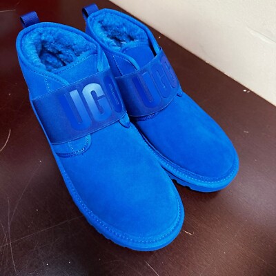 Ugg Mens Blue Neumel Mini 111939 Suede Pull On Ankle Winter  display picture 1