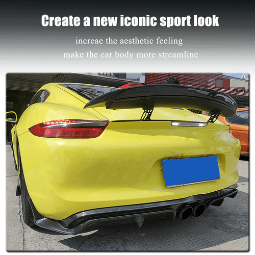 For Porsche Cayman Boxster 981 Coupe 13-16 Carbon Fiber Rear Trunk Spoiler Wing - Picture 4 of 12