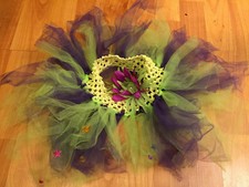 Handmade TuTu with Flower Hair Clip: Child size
