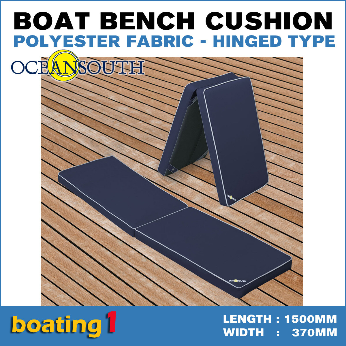 Boat Bench Seat Cushion/Deck Cushion 1600 x 370mm High Quality Polyester Fabric eBay