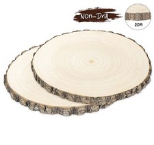 Holzscheiben 28-32cm Ohne Loch Groß Baumscheiben Basteln Tischdekon Dekoration 