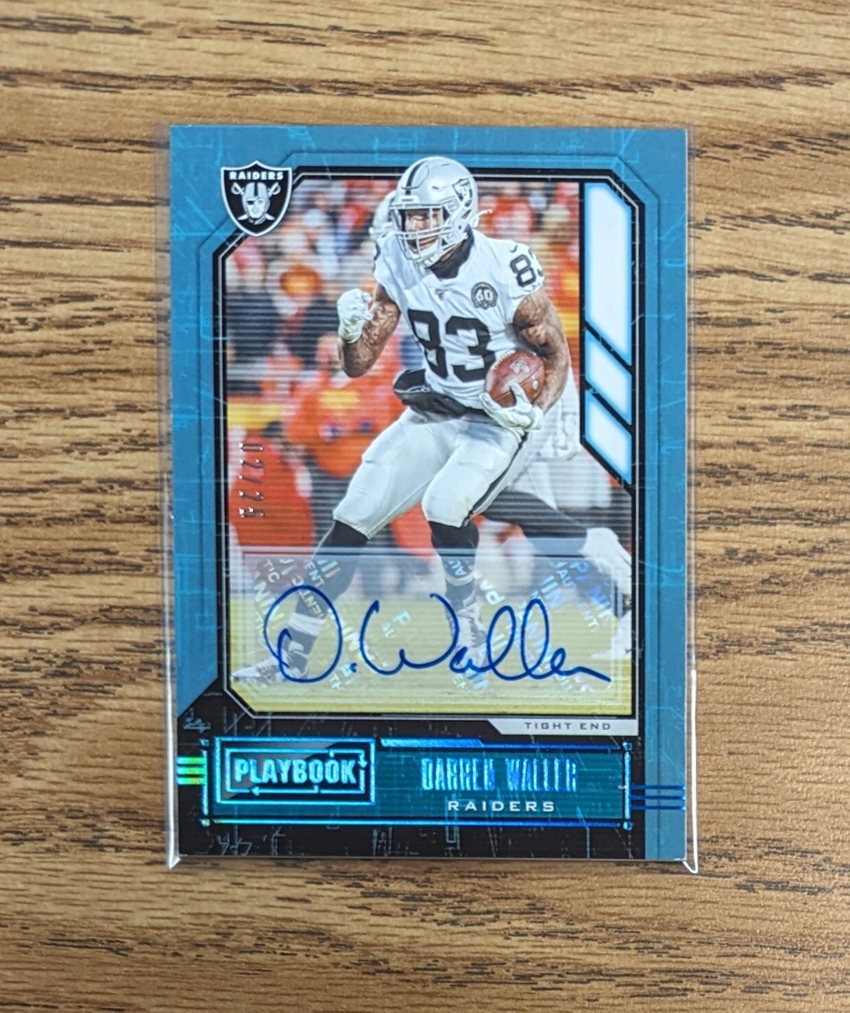 2020 Panini Playbook Darren Waller #5 Auto Platinum 2/25 Raiders