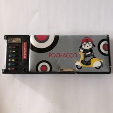 Vintage Sanrio Penicil Case Pochacco Scooter Folding Padded Puffy 1989 2002 RARE