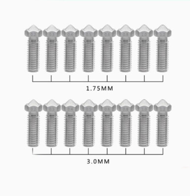 0,2-1,2 mm V6 Metall Vulkan Extruder Düse M6 3D Drucker für 1,75mm 3mm Filament
