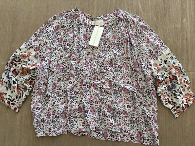 Natalie Martin Remy Blouse Blue Rose M BNWT