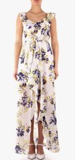 Guess White,Purple & Yellow Floral Print Maxi Dress BNWT.Size Large.Summer.PP
