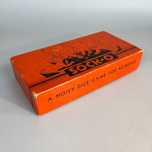 SOCK-O A Vintage Dice Game for Rowdies, 1940 Vintage, Complete in Original Box - Picture 10 of 17