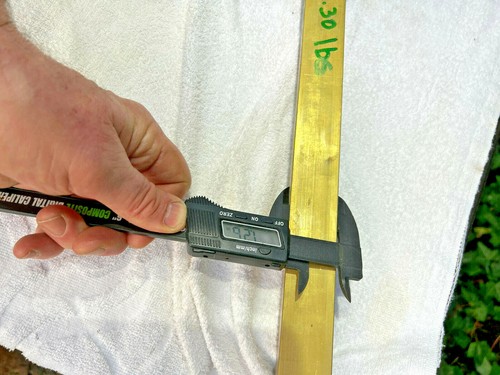 360 BRASS *Solid BAR* 1.25" X 1.25" X 35-5/8" =17.30 LBS *Checked 4 purity* - Picture 2 of 6