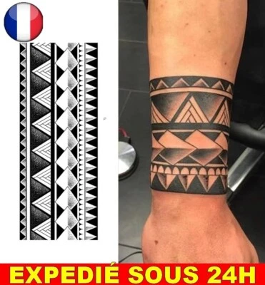 Lot De 4 Tatouages Temporaires Dragons Tribals Noirs - Effet 'Univers' - Envoi Gratuit