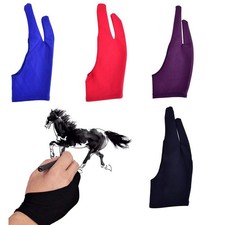 4 Pack Artist Drawing Tablet Gloves Two Finger Graphics Painting Gloves