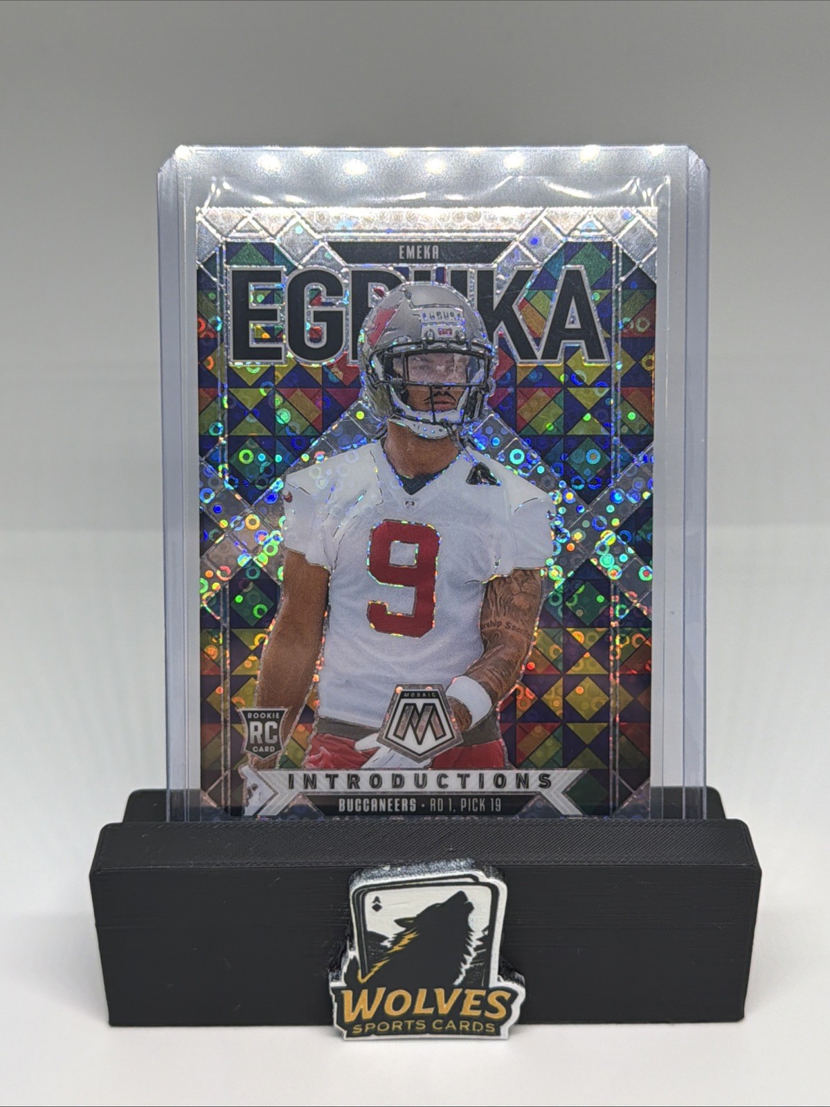 2025 Panini Mosaic - Introductions Emeka Egbuka #1 No Huddle Silver Prizm (RC)