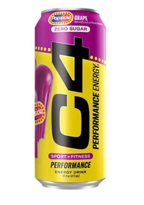 C4 Performance Energy Drink - Popsicle Grape (16 Fl Oz. / 12 Cans)