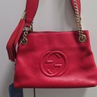 Gucci Red Leather Small Bag, Gold Chain, BARGAIN, MOVING SALE